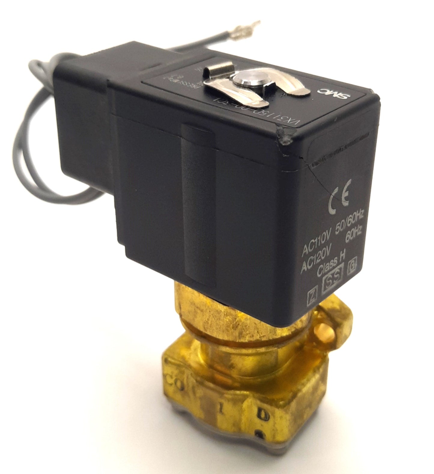 Used SMC VX3115D-00-3C1 Solenoid Valve, Direct Operated, 3 Port, 1.5mm, 120v AC Coil