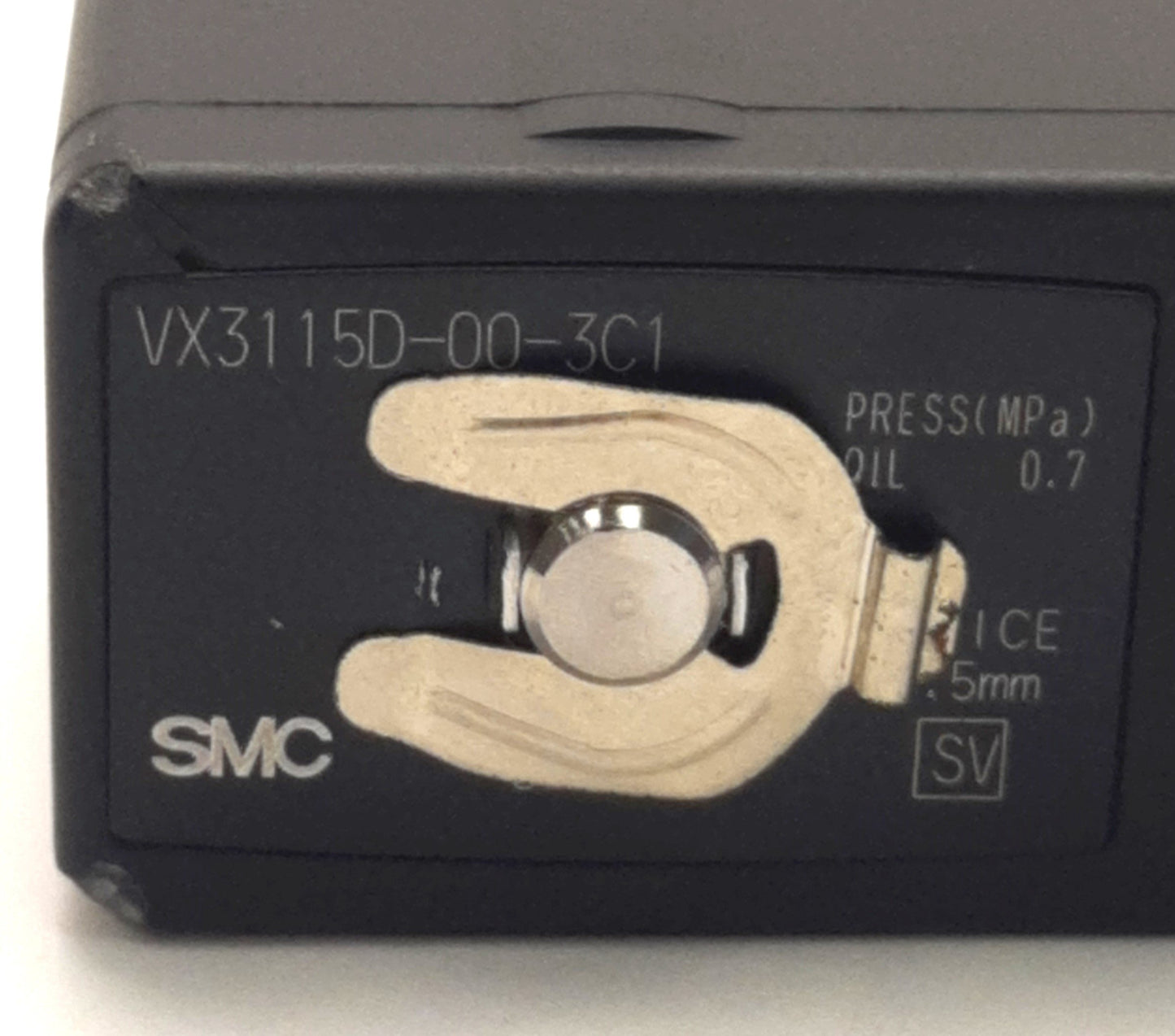 Used SMC VX3115D-00-3C1 Solenoid Valve, Direct Operated, 3 Port, 1.5mm, 120v AC Coil