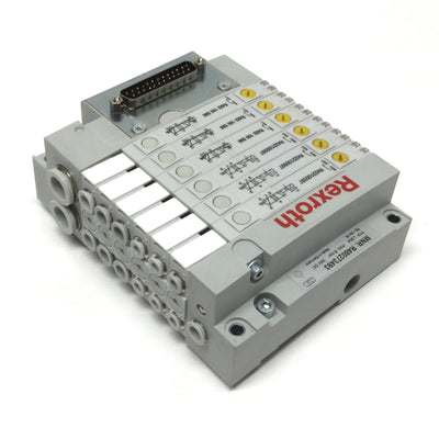 Used Rexroth LS04 D-Sub Manifold w/ 6x Solenoid Valves 5-Port 2-Position, 24VDC Coil