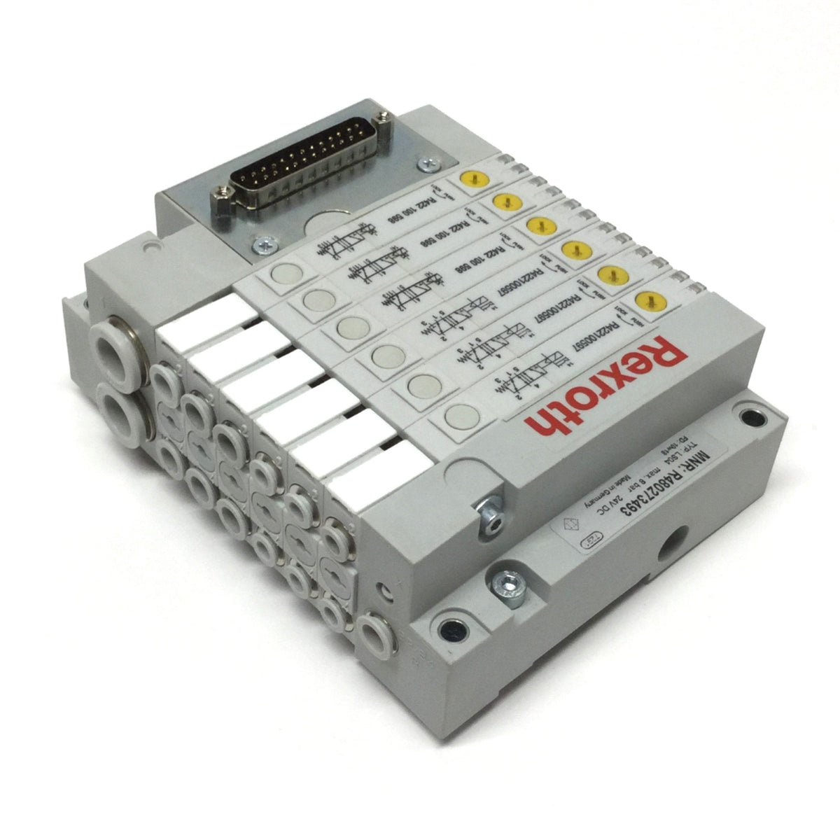 Ls04 Float Rexroth LS04 D-Sub Manifold w/ 6x Solenoid Valves 5-Port 2-Position, 2 ...
