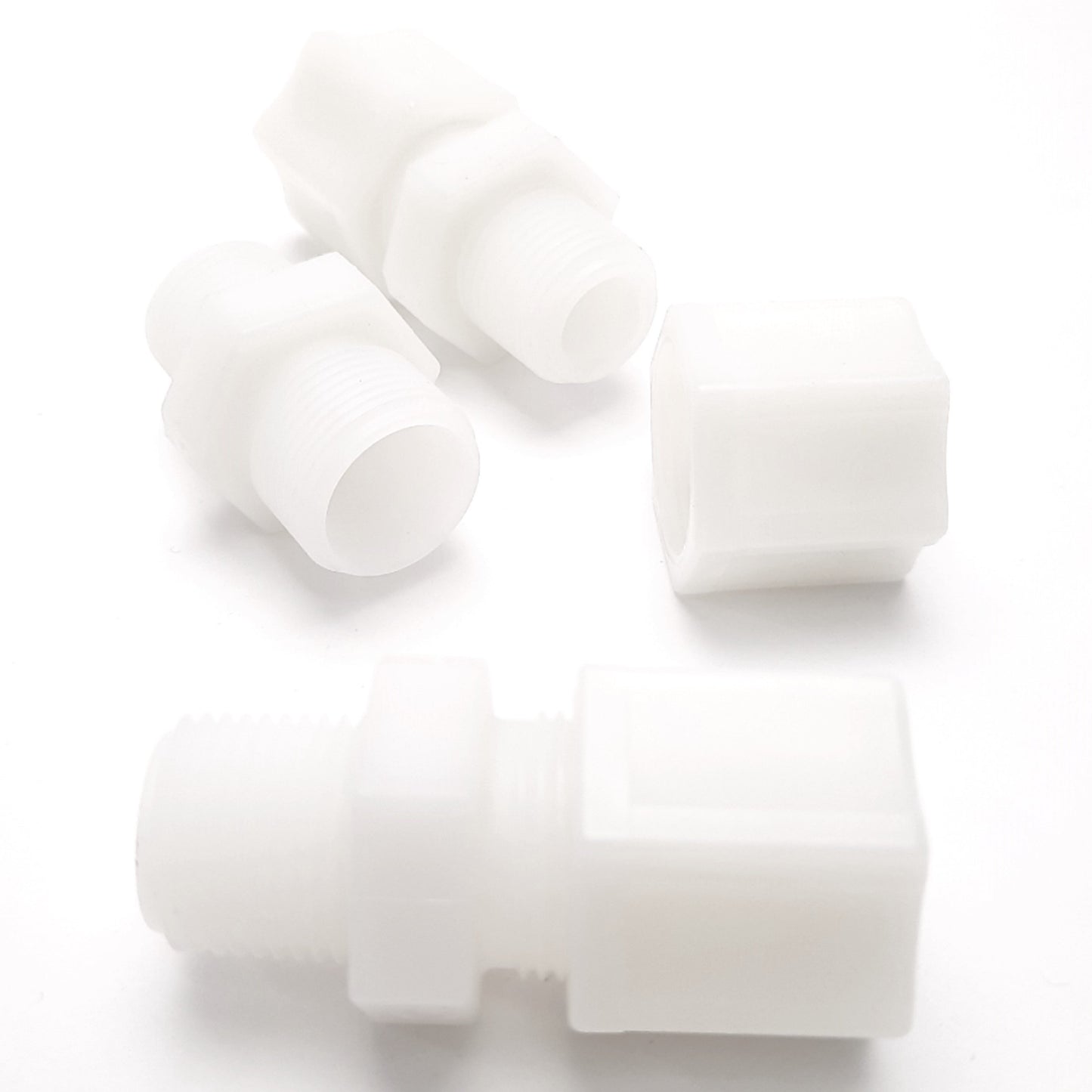 New – Open box Lot of 98 Jaco 10-5-6-N-PG Male Connectors 1/2" Tube to 3/8" Pipe Thread