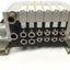 Used Rexroth AV03 D-Sub Manifold w/ 6x Solenoid Valves 5-Port 2-Position, 24VDC Coil