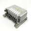 Used Rexroth AV03 D-Sub Manifold w/ 6x Solenoid Valves 5-Port 2-Position, 24VDC Coil
