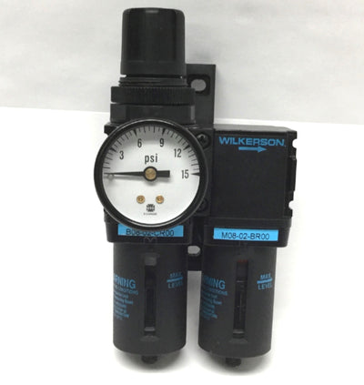 Used Wilkerson B08-02-CR00 Pressure Regulator w/Coalescing Filter 0.5 Micron 1/4" NPT