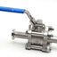 New Dixon Bradford BV2CV-050CC-A 3-Piece Ball Shut-Off Valve CF8M SS 1/2" 1000WOG