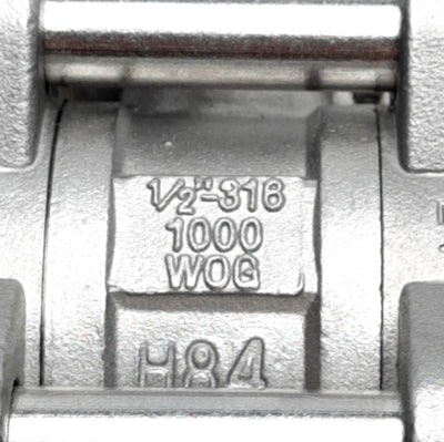 New Dixon Bradford BV2CV-050CC-A 3-Piece Ball Shut-Off Valve CF8M SS 1/2" 1000WOG