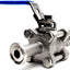 New Dixon Bradford BV2CV-050CC-A 3-Piece Ball Shut-Off Valve CF8M SS 1/2" 1000WOG