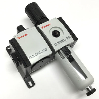 Used Rexroth AS2-SOV Manual Shut-Off Valve 3-Port 2-Position w/ Filter-Regulator