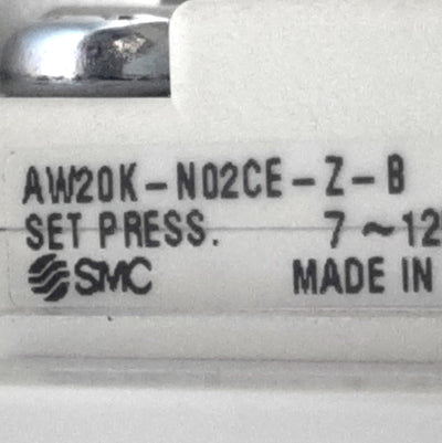 New SMC AW20K-N02CE-Z-B Filter Regulator, 150Psi Max, 140°F Max, Polycarbonate Bowl