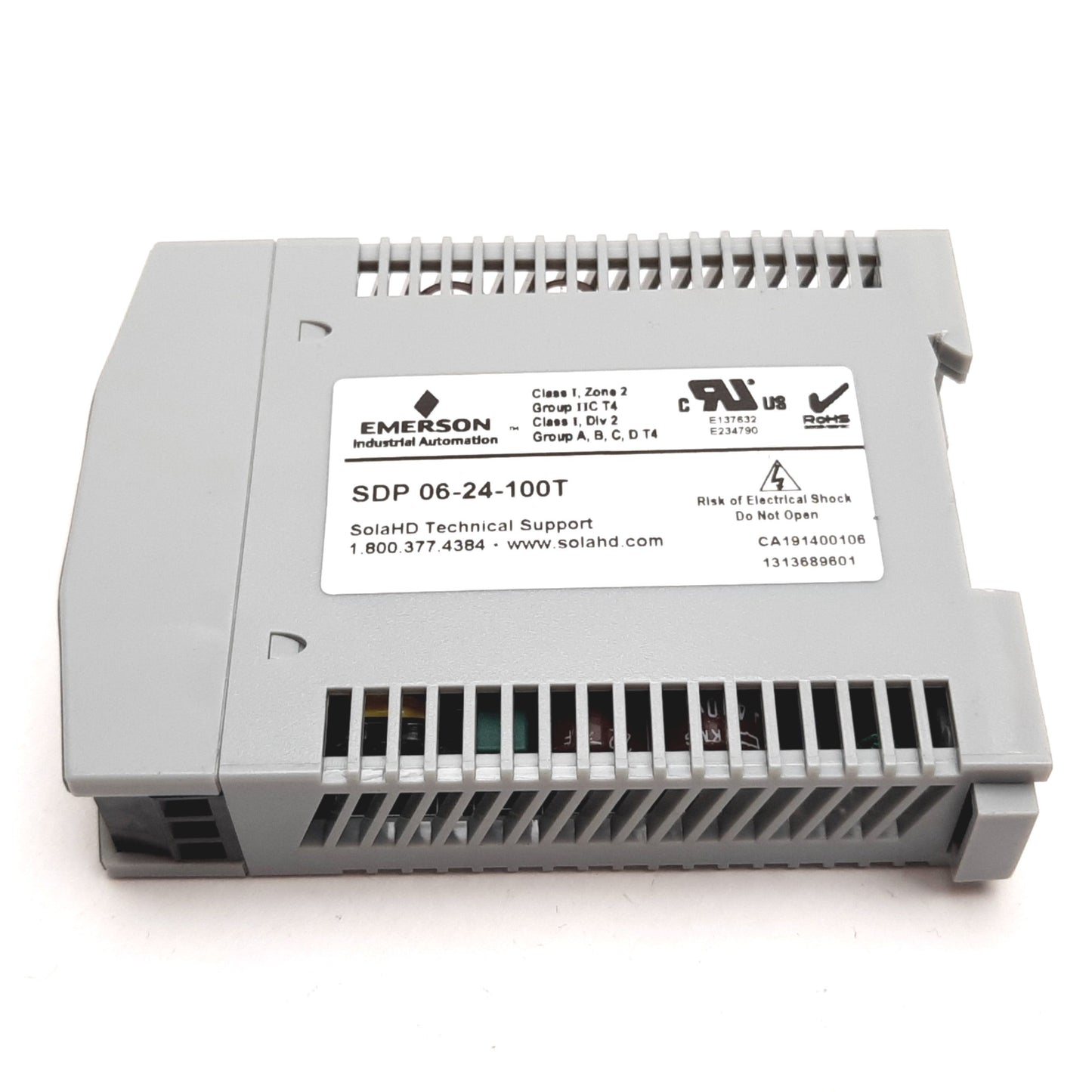 Used Sola SDP 06-24-100T Power Supply, In: 115/230VAC 0.4/0.25A, Out: 24VDC 0.6A