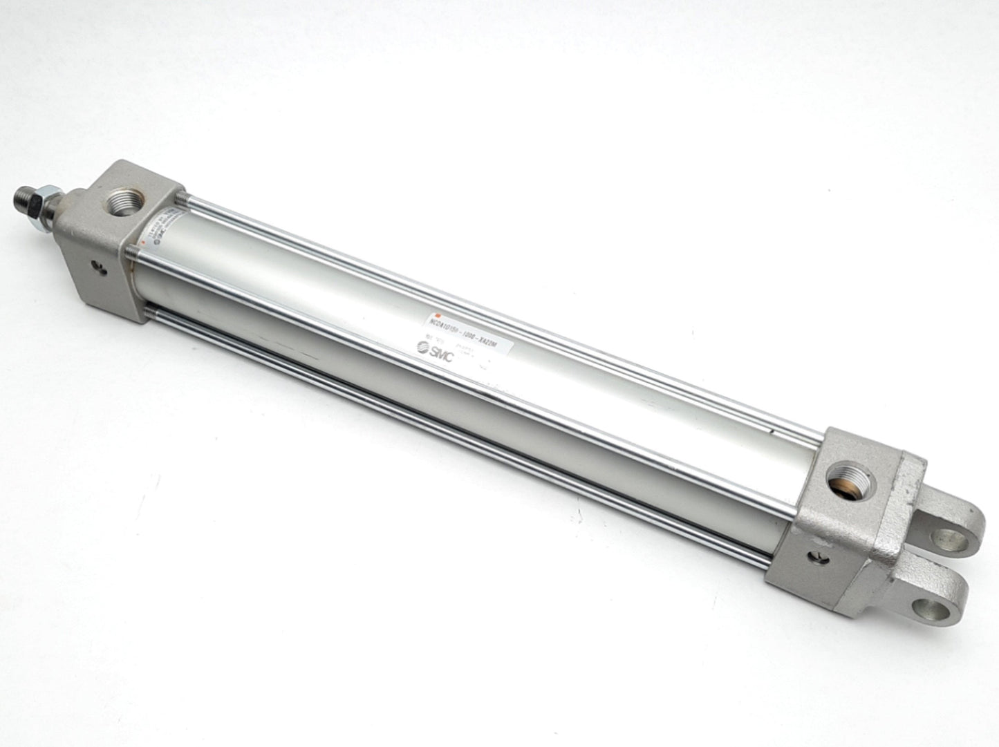 Used SMC NCDA1D150-1000-XA22M Tie Rod Cylinder, 250Psi Max, 1-1/2" Bore, 10" Stroke
