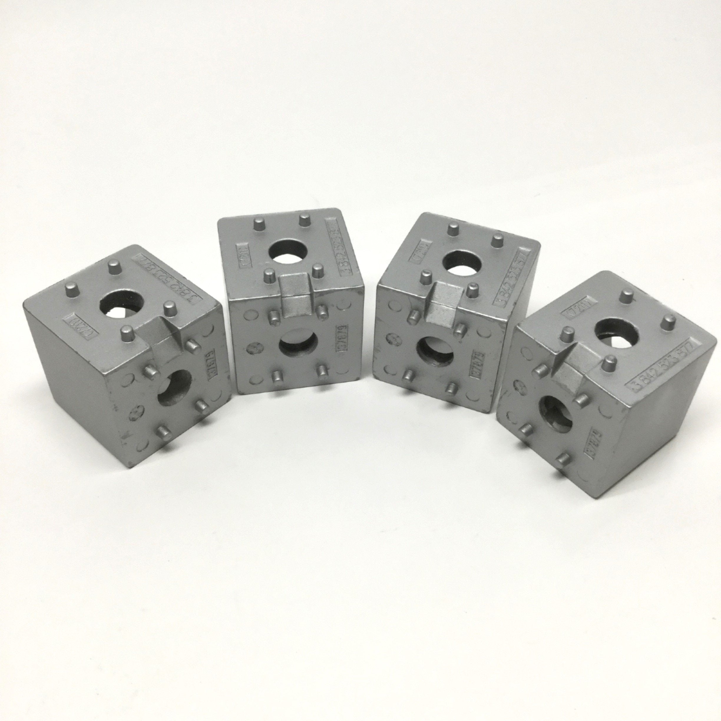 Lot of 4 Bosch 3 842 523 877 Aluminum Profile Cubic Corner Joint Conne ...