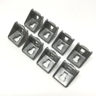 Used Lot of 8 Bosch 3842528967 Aluminum 40x40 Gusset Connector Bracket, 10mm Slot