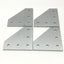 Used Lot of 4 80/20 4351 Aluminum Hardware 90° Angled Flat Plates, 5-Hole, 15-Series
