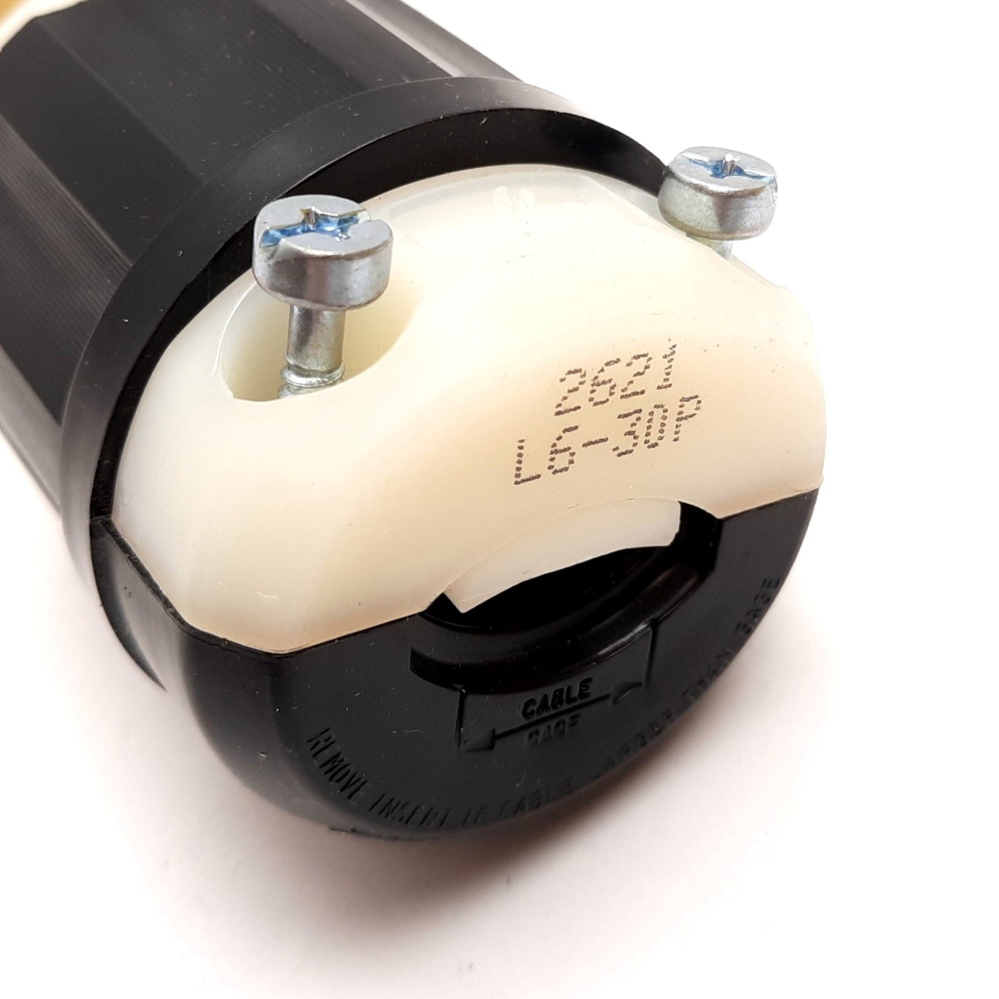 New Leviton 2621 Locking Electrical Plug, Male, 2-Pole 3-Wire Grounding, 30A 250V