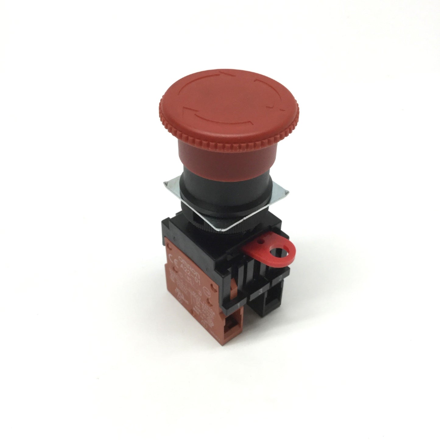 Used Omron A22NE-M-P102N Emergency E-Stop Push Button Switch Twist-to-Release 1NC-1NO