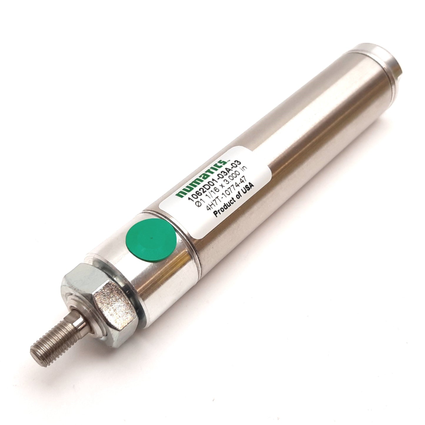 New Numatics 1062D01-03A-03 Pneumatic Cylinder, Bore: 1-1/16", Stroke: 3", 1/8" NPT