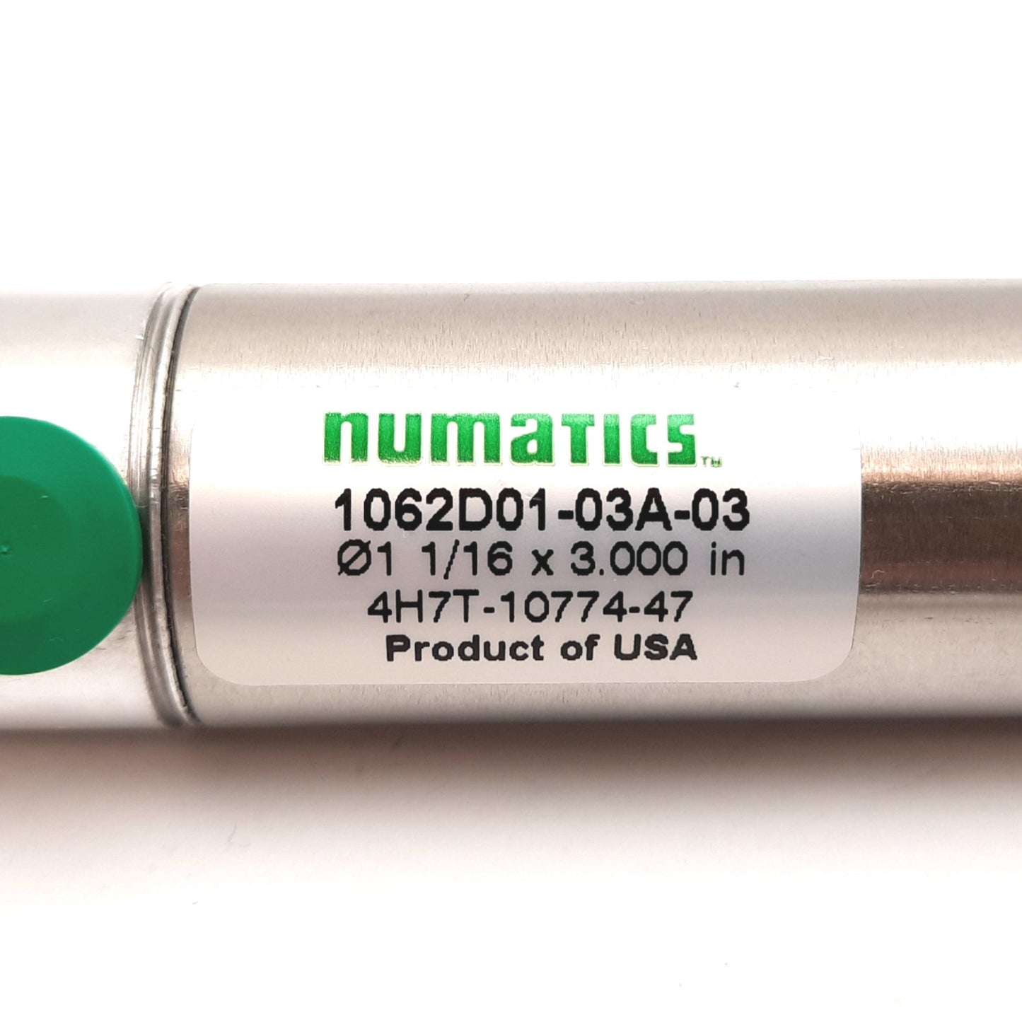 New Numatics 1062D01-03A-03 Pneumatic Cylinder, Bore: 1-1/16", Stroke: 3", 1/8" NPT