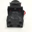 Used Omron A22LTG24A10M Illuminated Pushbutton Switch, Green, Momentary, 24V LED, 1NO