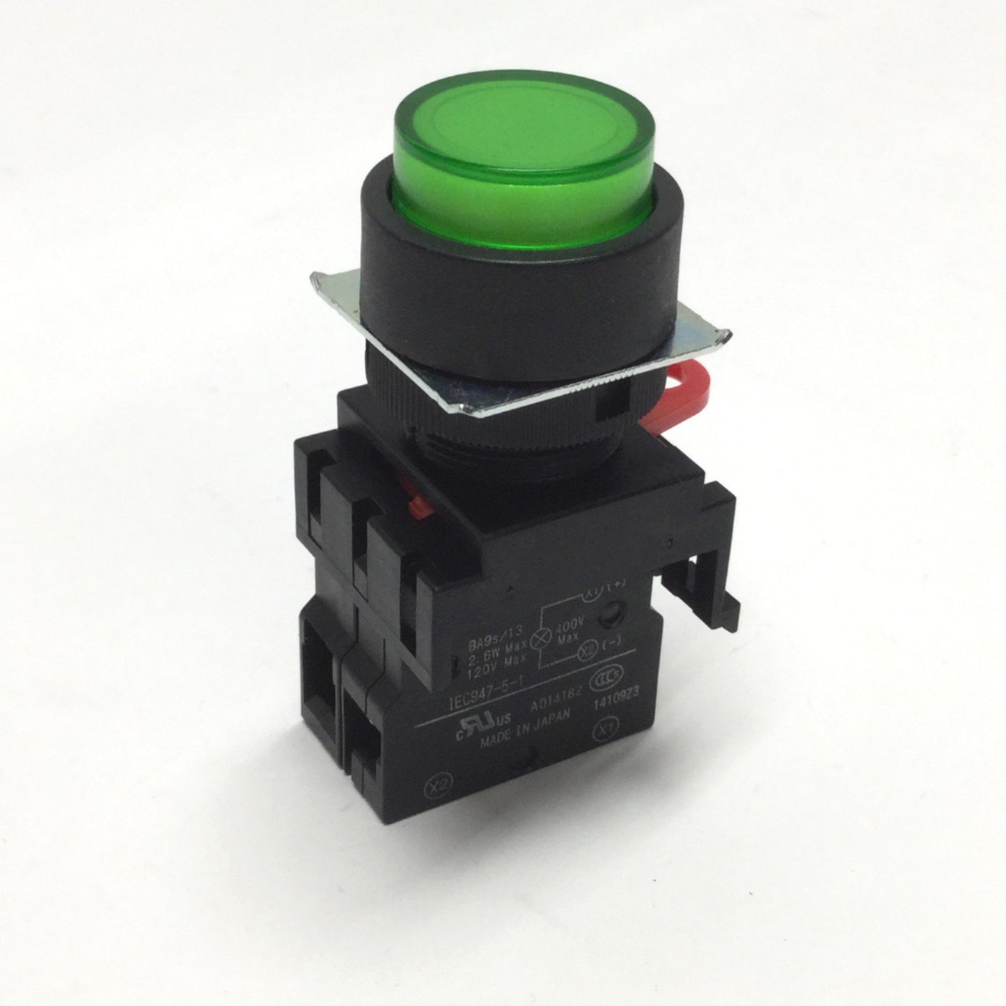 Used Omron A22LTG24A10M Illuminated Pushbutton Switch, Green, Momentary, 24V LED, 1NO