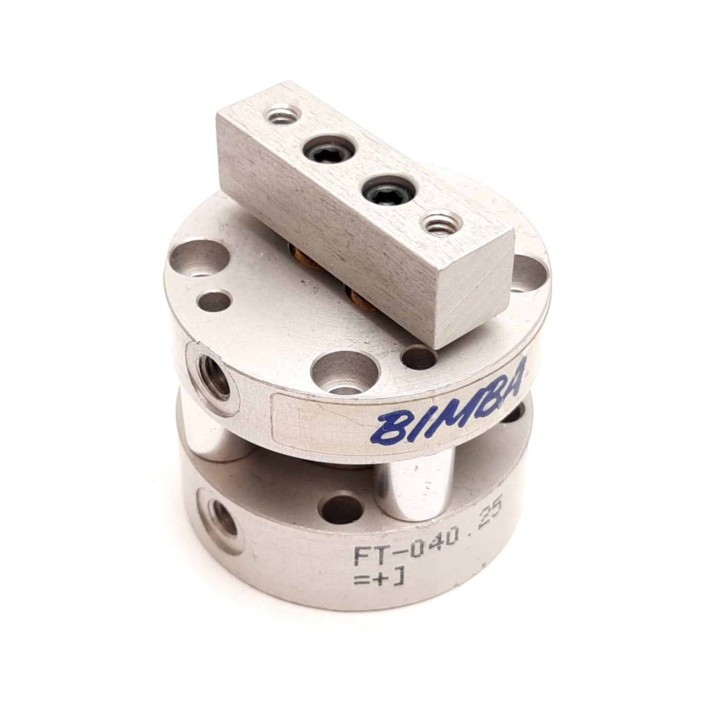 Used Bimba FT-040.25 Flat-II Non-Rotating Pneumatic Cylinder, Bore 3/4", Stroke 1/4"
