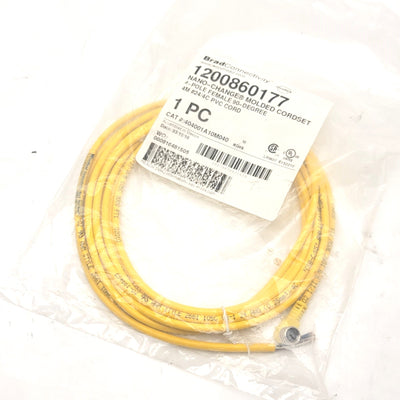 New BradConnectivity 404001A10M040 Nano-Change Molded Cordset 4-Pole Female 4M