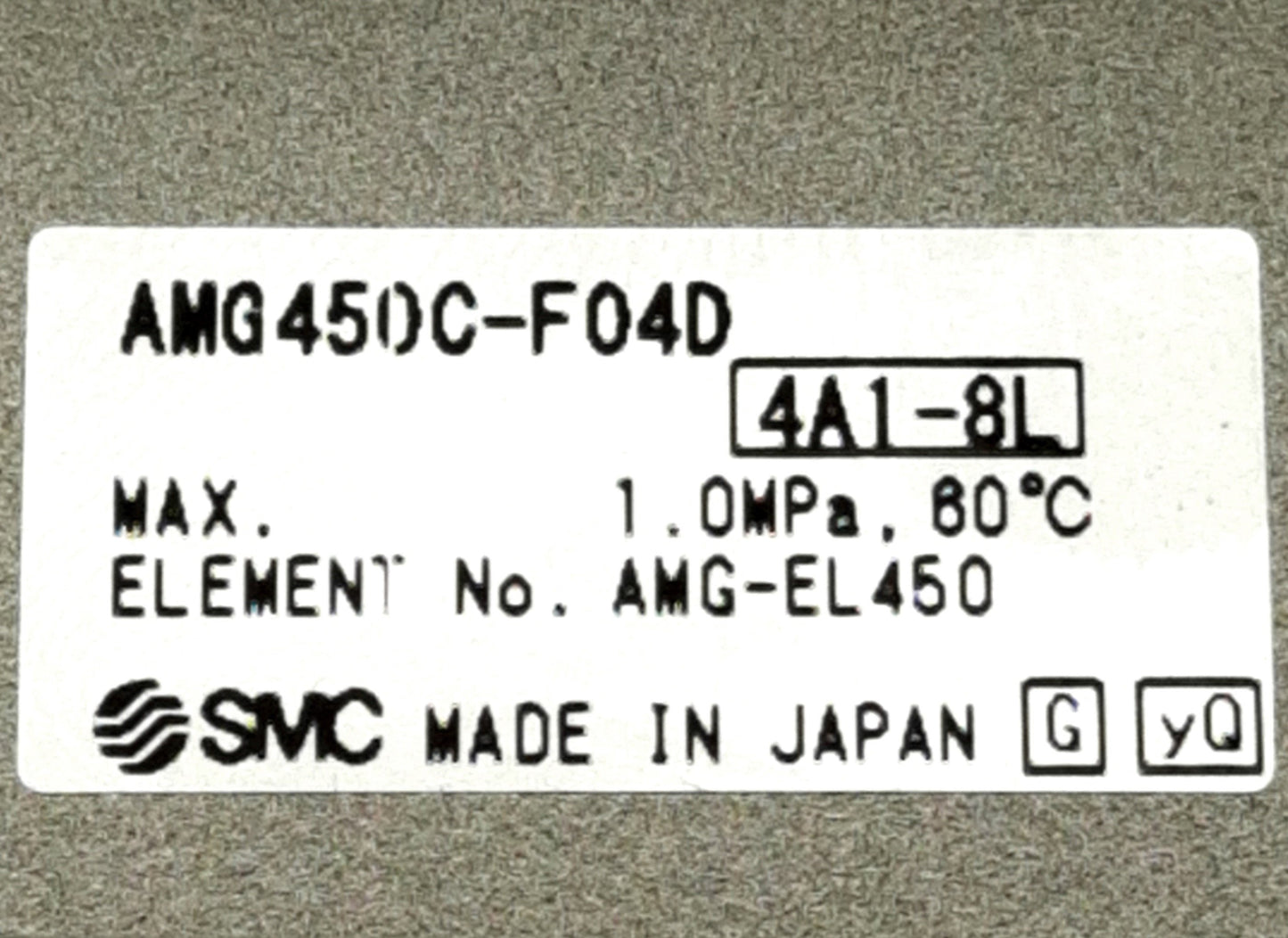 New – Open box SMC AMG450C-F04D Water Separator Ambient Air Dryer, 2,200l/min, 1/2"Rc, 1MPa Max