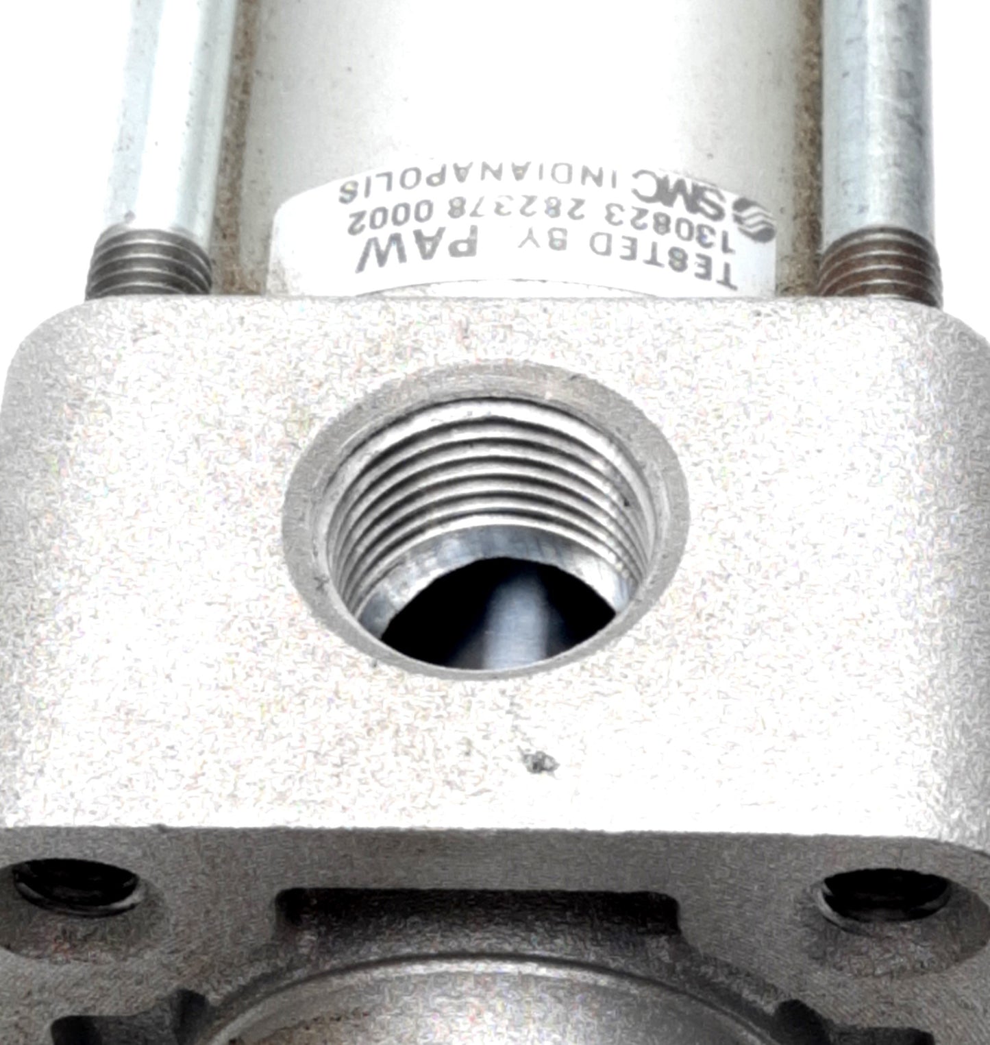 Used SMC NCAZ5-GCR012-0400 Pneumatic Tie Rod Cylinder, 1/2" Bore, 4" Stroke, 3/8"NPT