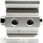 Used SMC NCQ2WA100-20DZ Pneumatic Cylinder, 100mm Bore 20mm Stroke, Dbl. Rod/Action