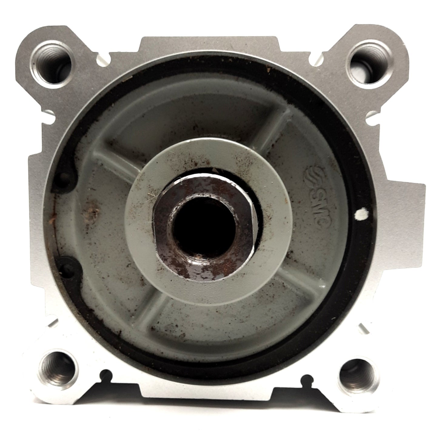 Used SMC NCQ2WA100-20DZ Pneumatic Cylinder, 100mm Bore 20mm Stroke, Dbl. Rod/Action