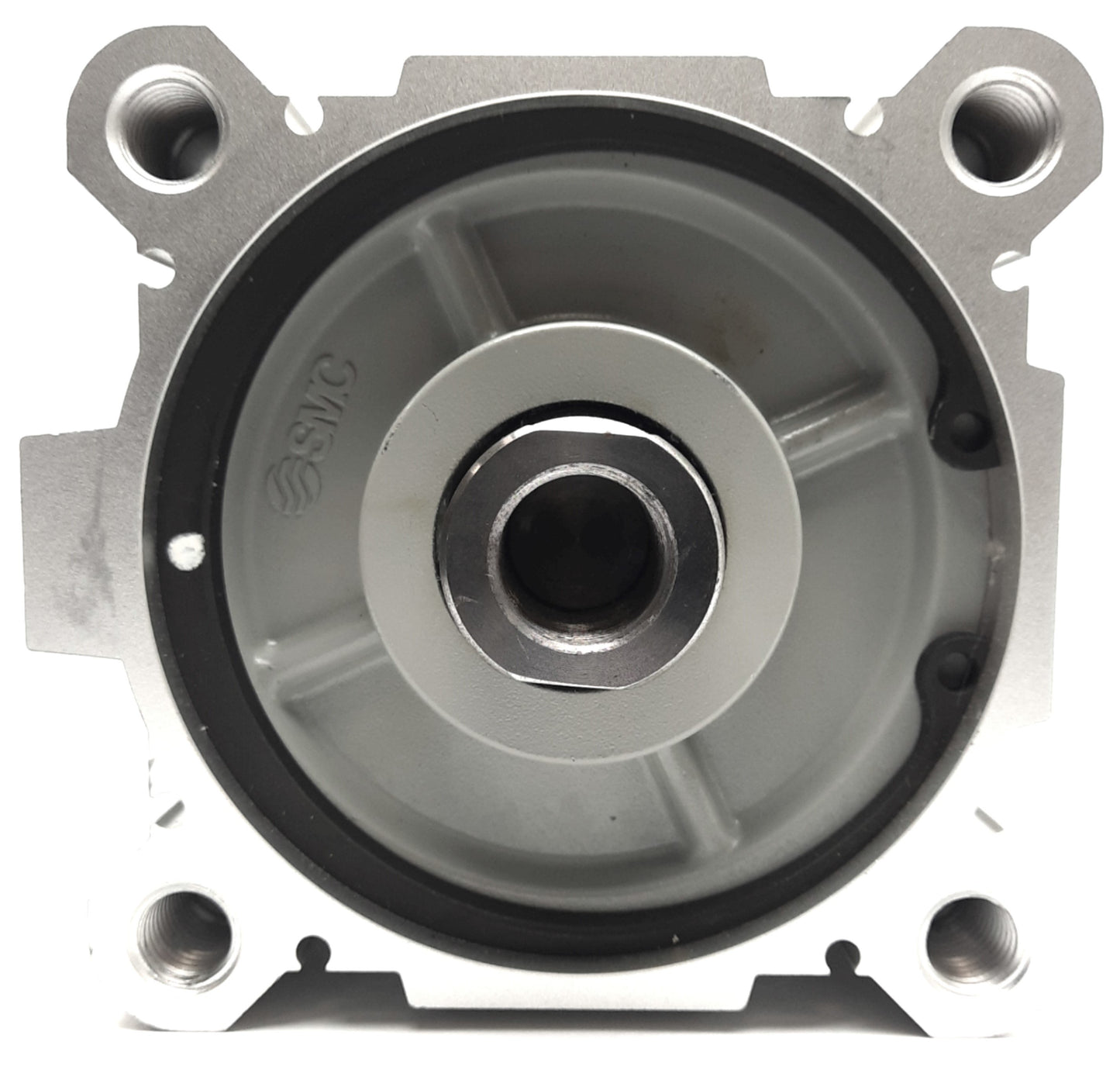 Used SMC NCQ2WA100-20DZ Pneumatic Cylinder, 100mm Bore 20mm Stroke, Dbl. Rod/Action