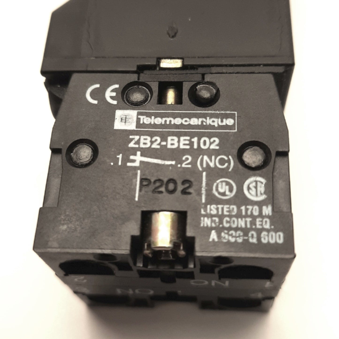 Used Schneider Electric ZB4BW035 Selector Switch 3-Pos, Stay Put, NO&NC, 120v AC