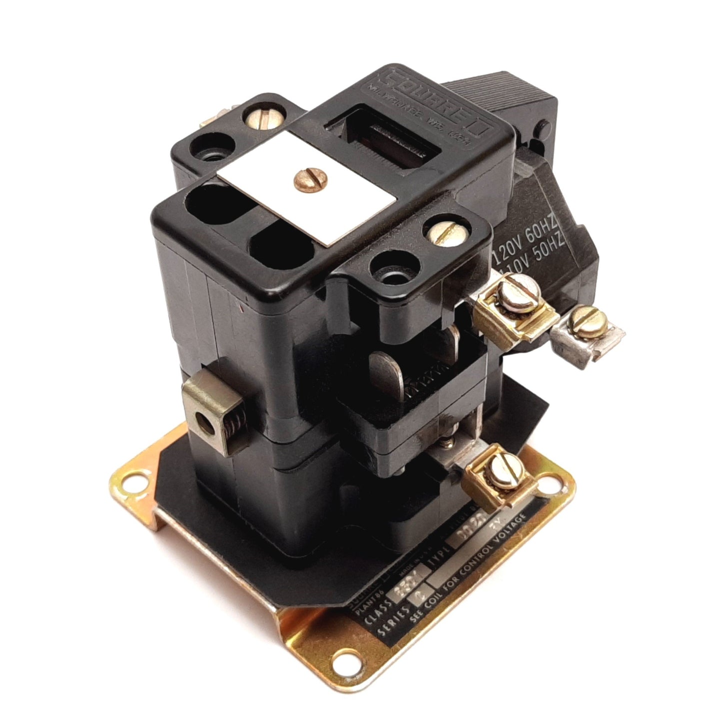 Used Square D 8501 D020 Control Relay, DPST, Coil: 110/120VAC, Rating: 10A 600VAC