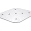 Used Lot of 2 80/20 4335 Cross Flat Plate Aluminum Hardware 15 Series 7.5x 4.5x0.250"
