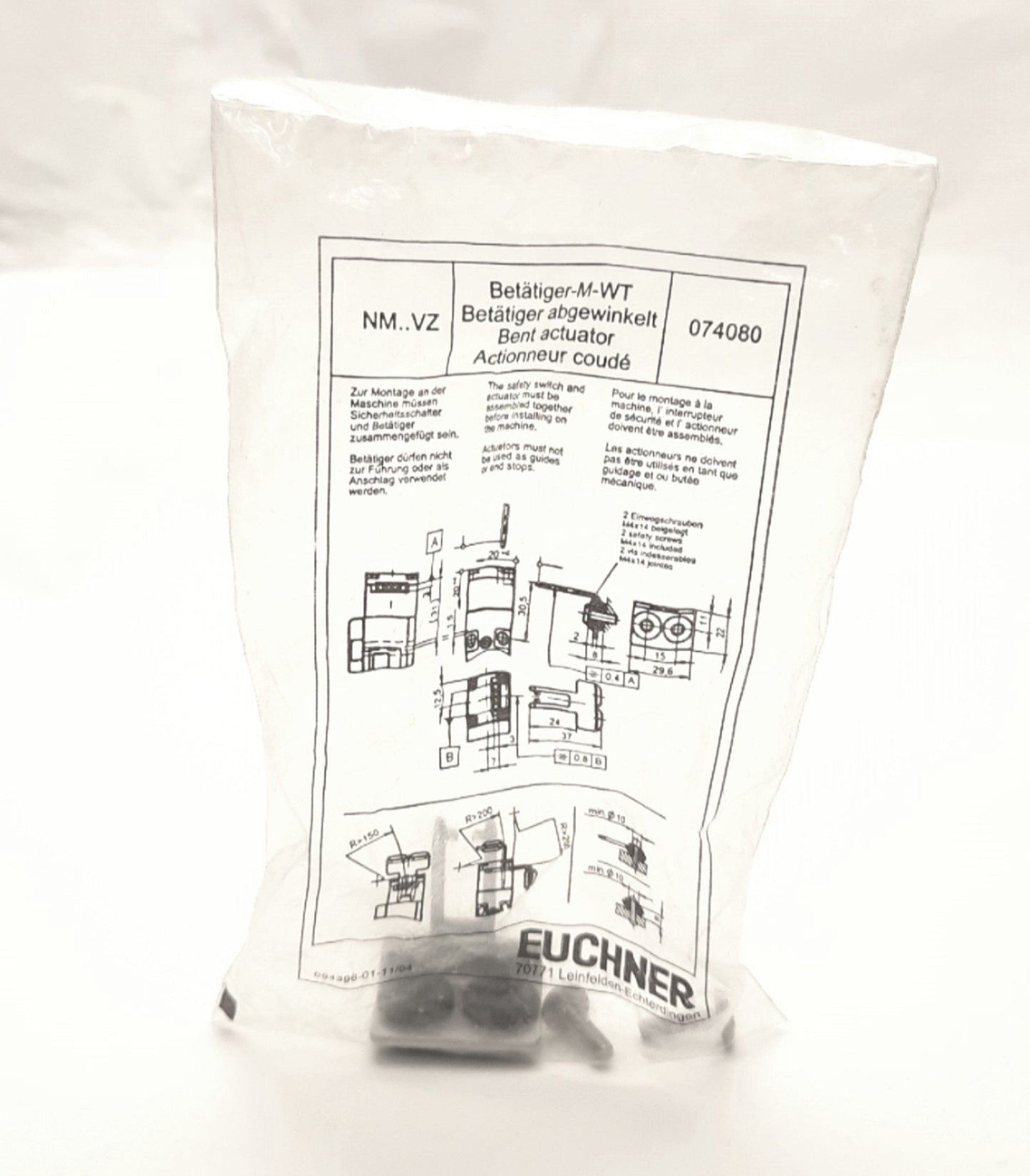 New Euchner BETAETIGER-M-WT 074080 Key Actuator for Safety Switch NM.VZ, 90 Degrees