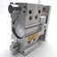 Used SMC MLGPM63-25-F Guided Pneumatic Cylinder Slide Bearing, 63mm Bore, 25mm Stroke