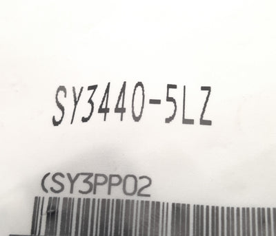 New SMC SY3440-5LZ Solenoid Valve 5 Port, 3-Pos Exhaust Center, 24v DC Coil