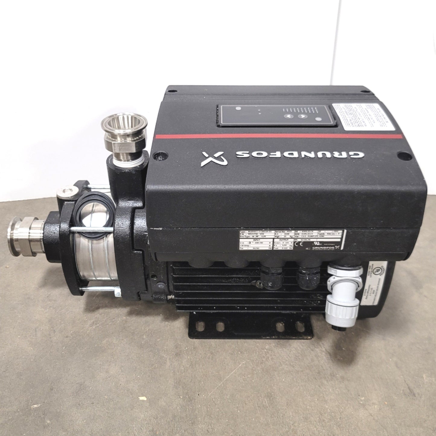 Used Grundfos CME5-4 A-S-A-E-AQQE Q-A-D-N Multi-Stage Pump 2HP 208/230VAC 3-Ph, 5m³/h