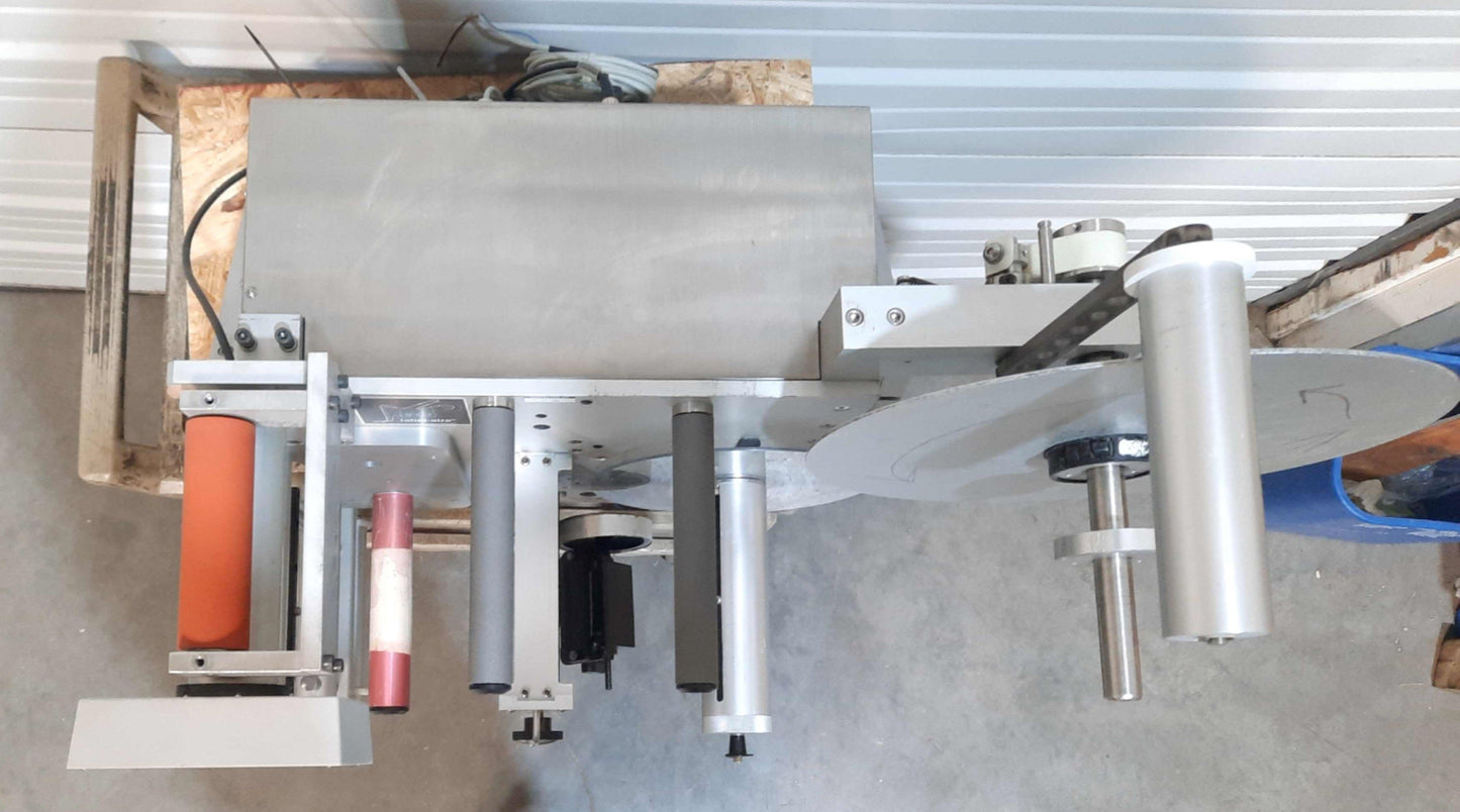 Used LABEL-AIRE 3115NV-1500 LH Wipe-On Labeller 7.13" Web 1500ft/min Left Hand 120VAC