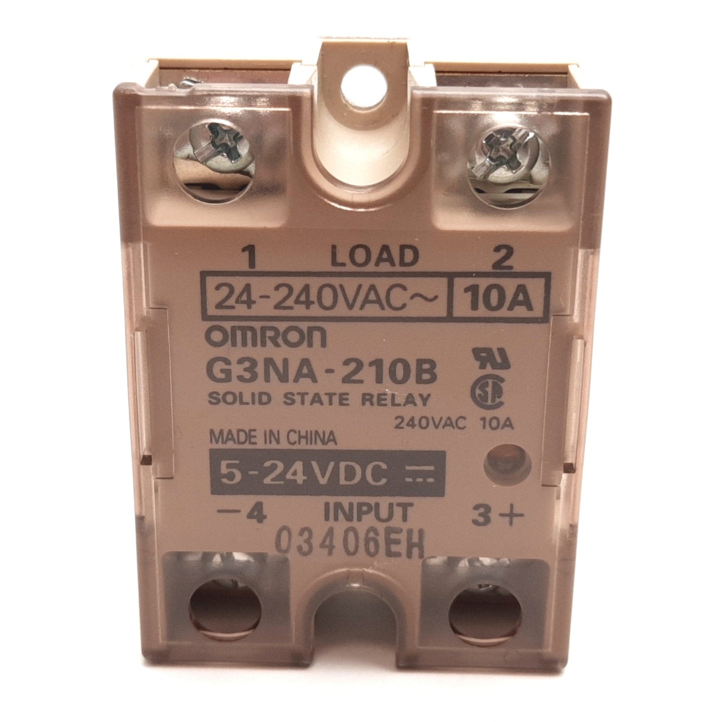 Used Omron G3NA-2108 Solid State Relay, SPST-NO, Input: 5-24VDC, Load: 24-240VAC 10A