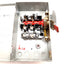 Used GE TG3221 Safety Switch, 2-Pole, Rating: 30A 240VAC/DC, Enclosure: 10" x 6" x 3"