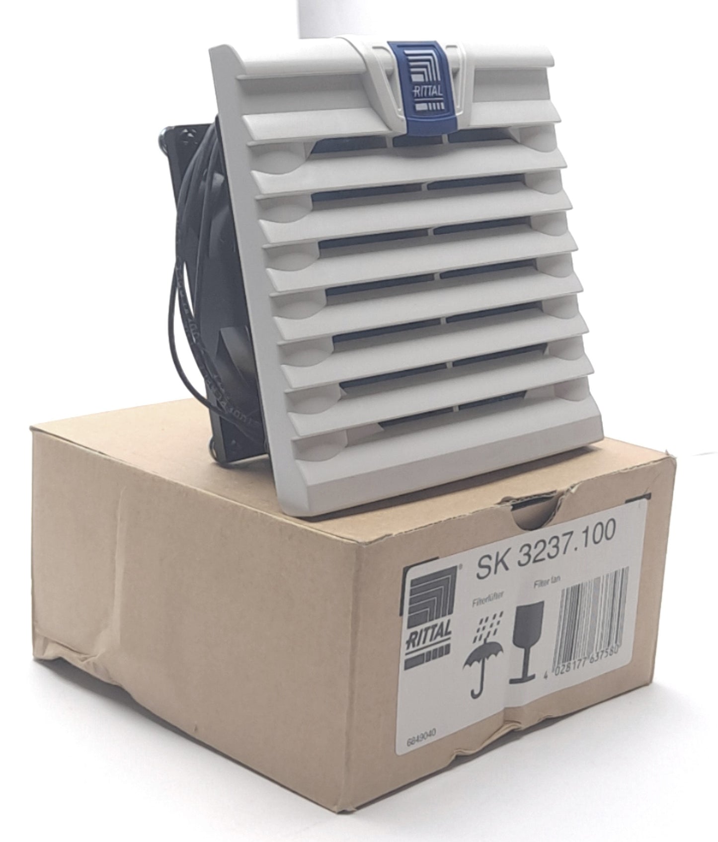 New Rittal SK3237.100 Enclosure Cabinet Ventilation Filter Fan, 230V, 116.5 x116.5mm