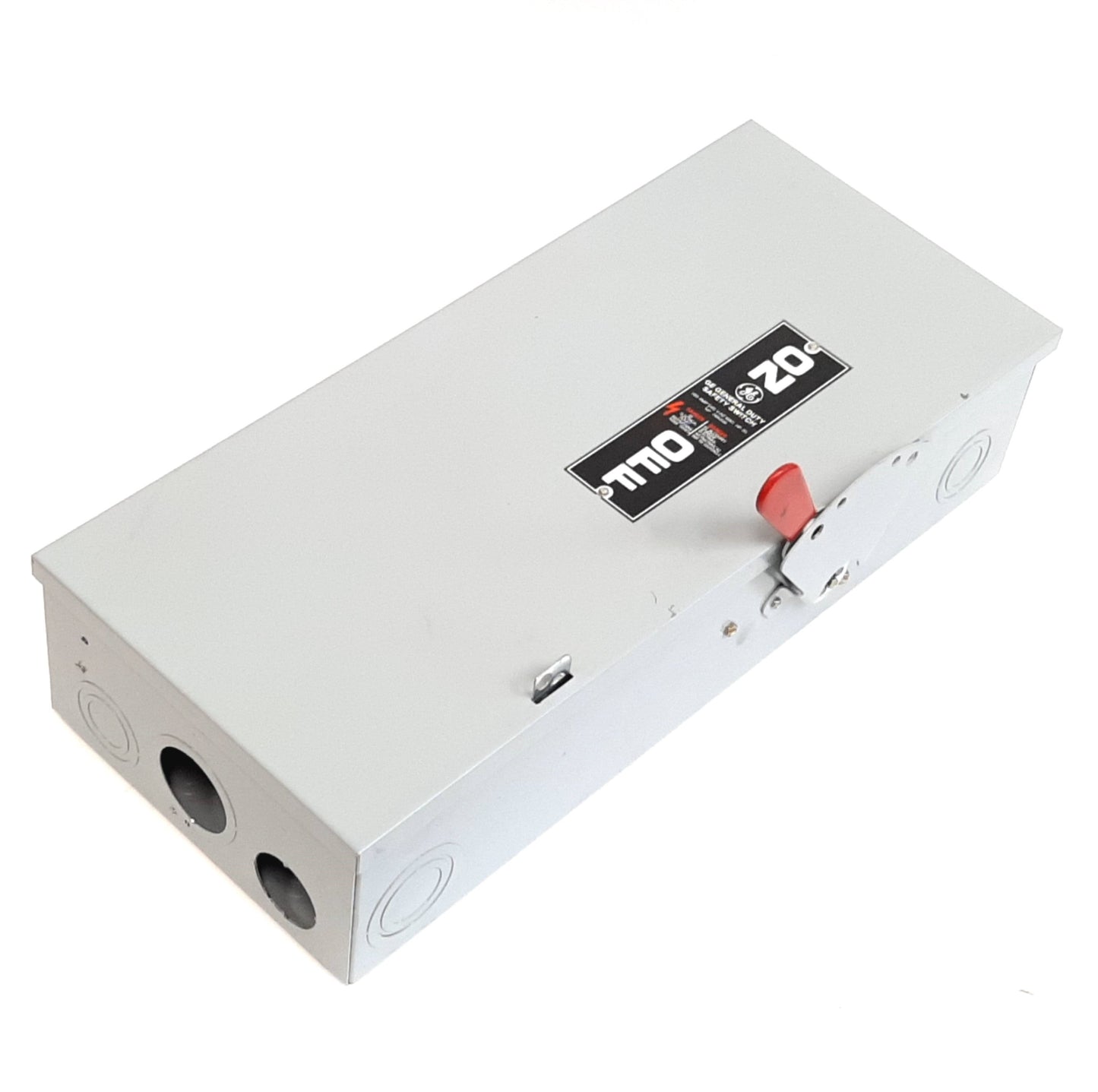 Used GE TG4323 Safety Switch, 3-Pole, Rating: 100A 240VAC/250VDC, With 80A Fuses