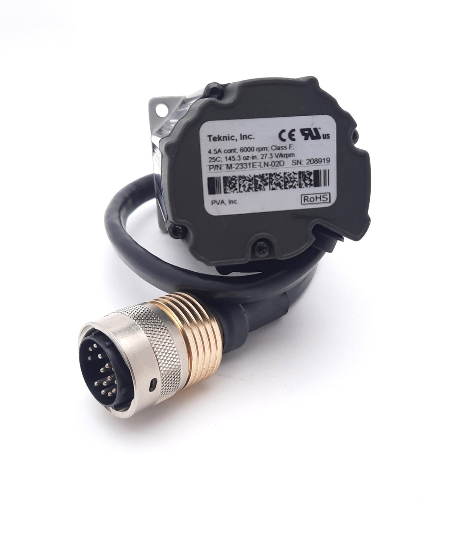 Used Teknic M-2331E-LN-02D Brushless DC Servo Motor 3.35Hp 563oz-in 6000RPM NEMA 23