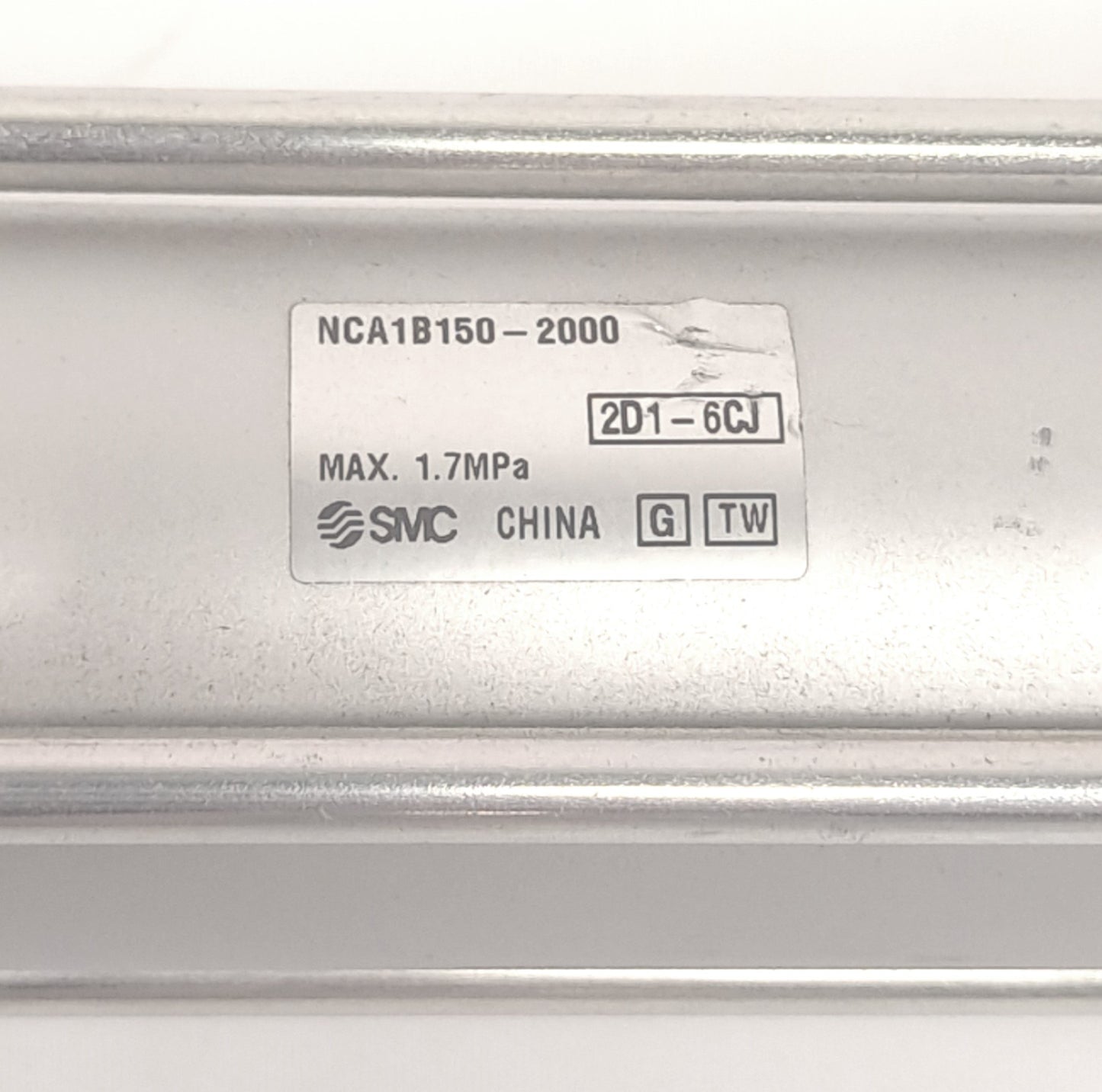 Used SMC NCA1B150-2000 Tie Rod Pneumatic Cylinder, 1-1/2" Bore, 20" Stroke, 3/8" NPT