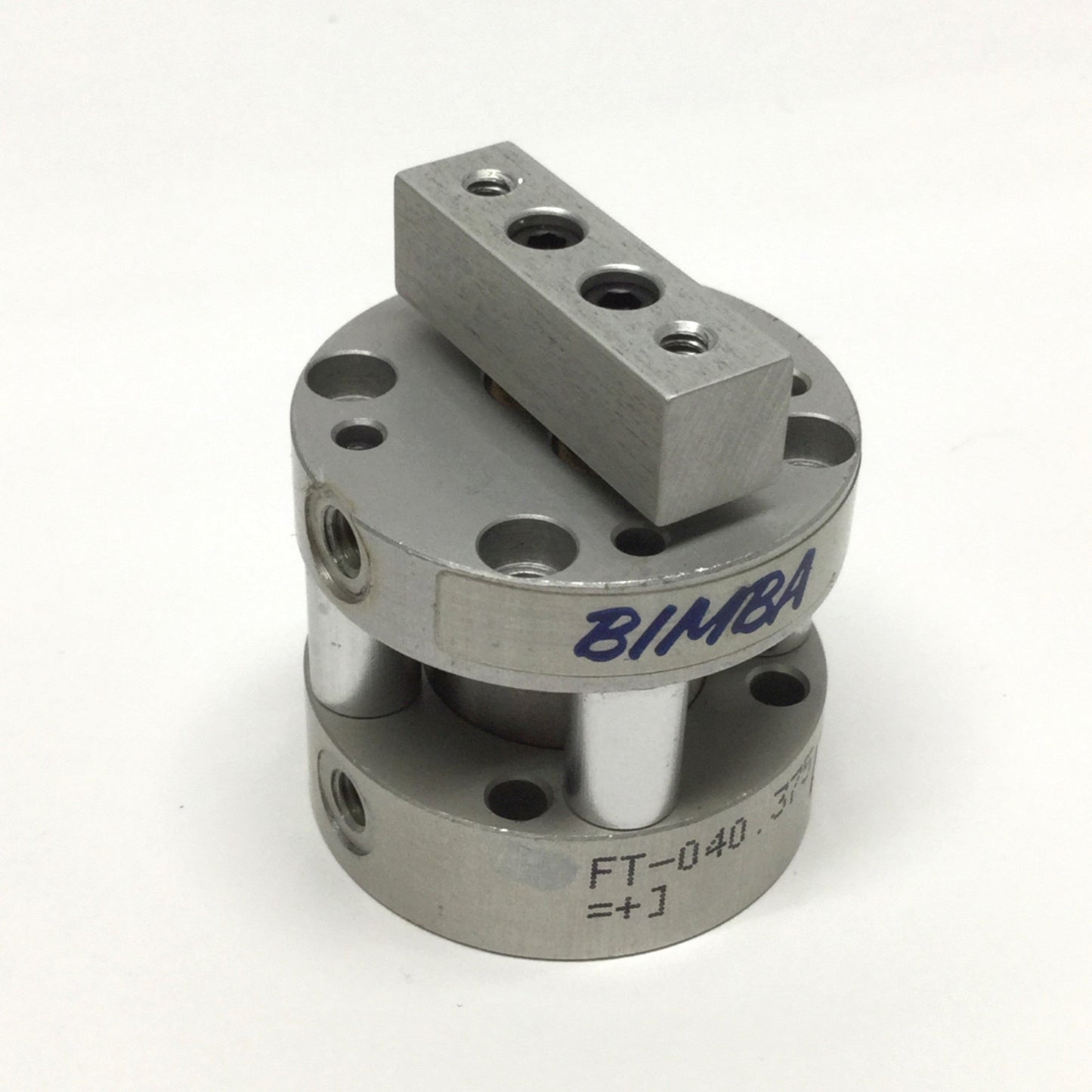 Used Bimba FT-040.375 Flat-II Non-Rotating Pneumatic Cylinder, 3/4" Bore, 3/8" Stroke