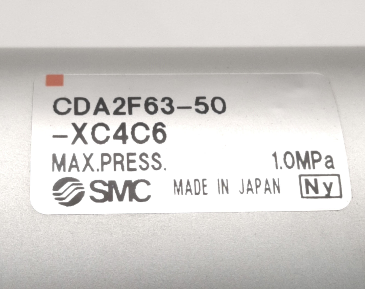 Used SMC CDA2F63-50-XC4C6 Tie Rod Cylinder, Scraper, SS, 63mm Bore, 50mm Stroke