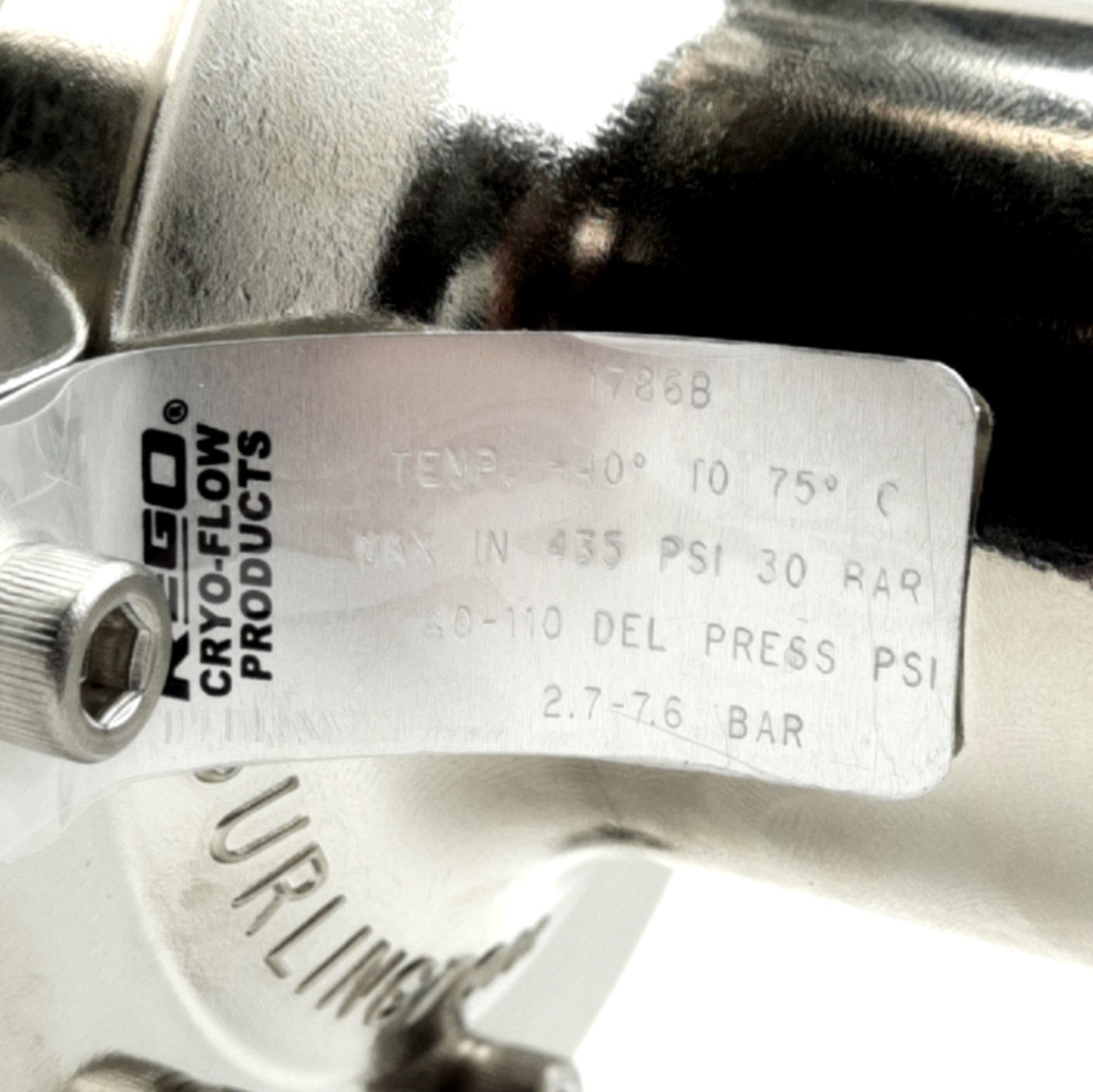 New REGO 1786B Heavy Duty Gas Line Regulator, 435PSI MAX 40-110PSI, 3/4"FNPT, Brass