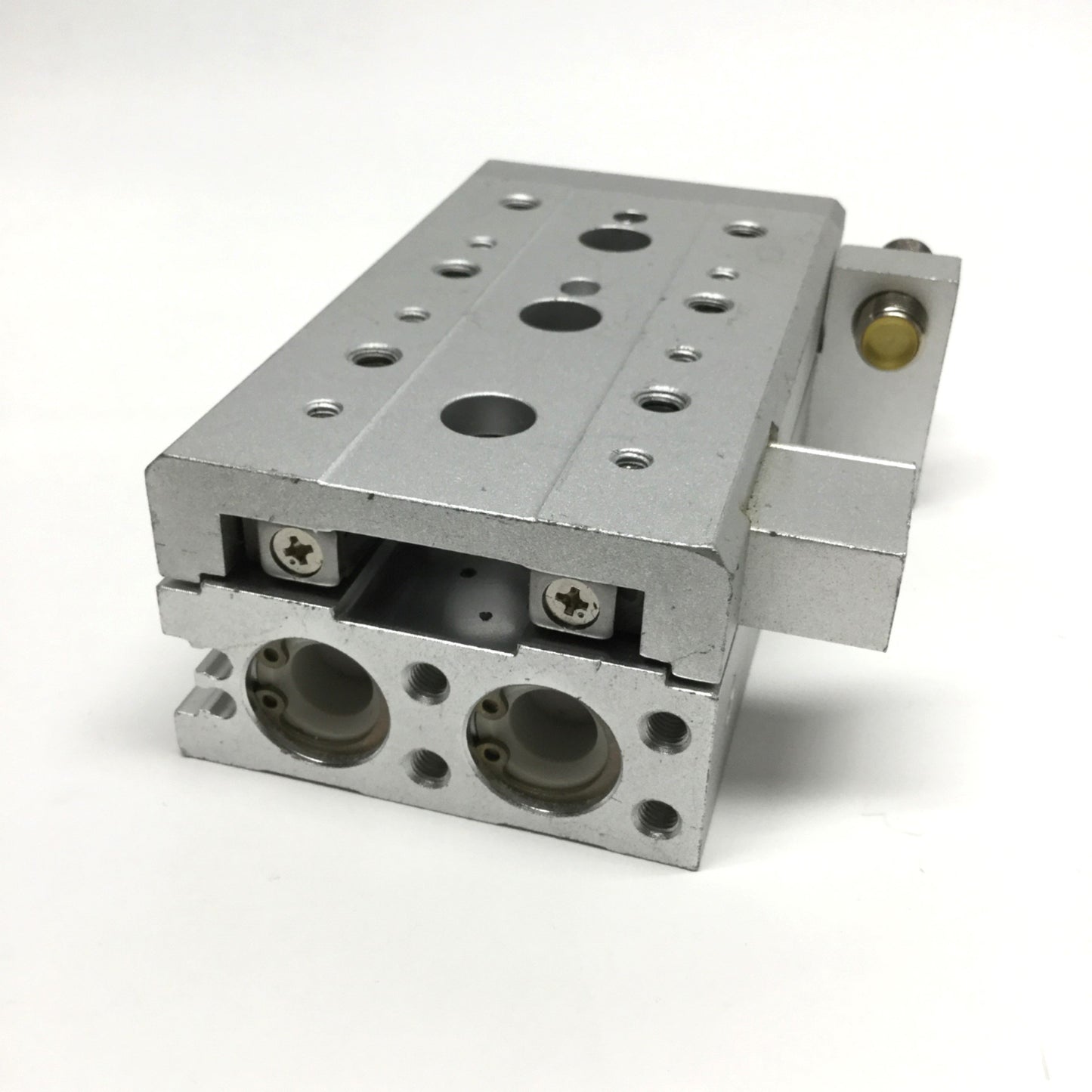 Used SMC MXS16-50 Dual Rod Guided Cylinder Air Slide Table, 16mm Bore, 50mm Stroke