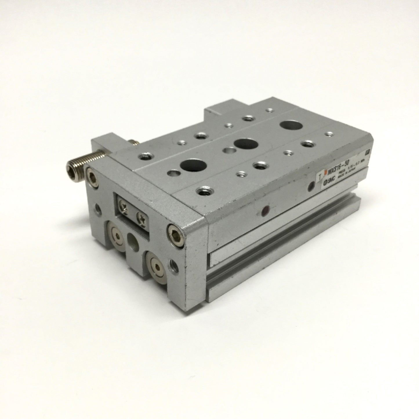 Used SMC MXS16-50 Dual Rod Guided Cylinder Air Slide Table, 16mm Bore, 50mm Stroke